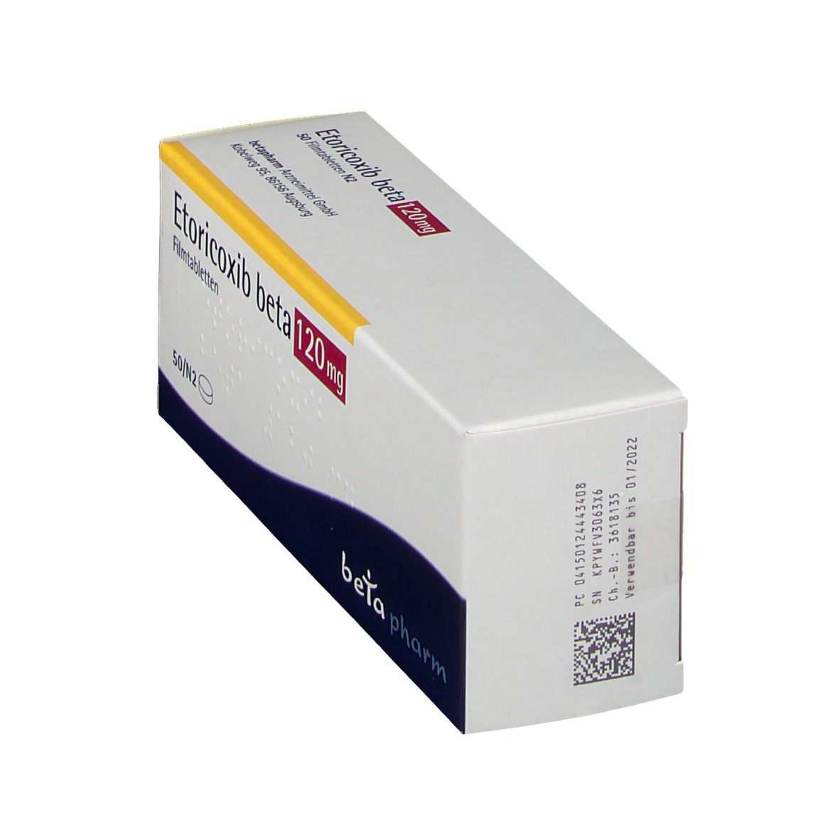 Etoricoxib beta 120 mg Filmtabletten 50 St