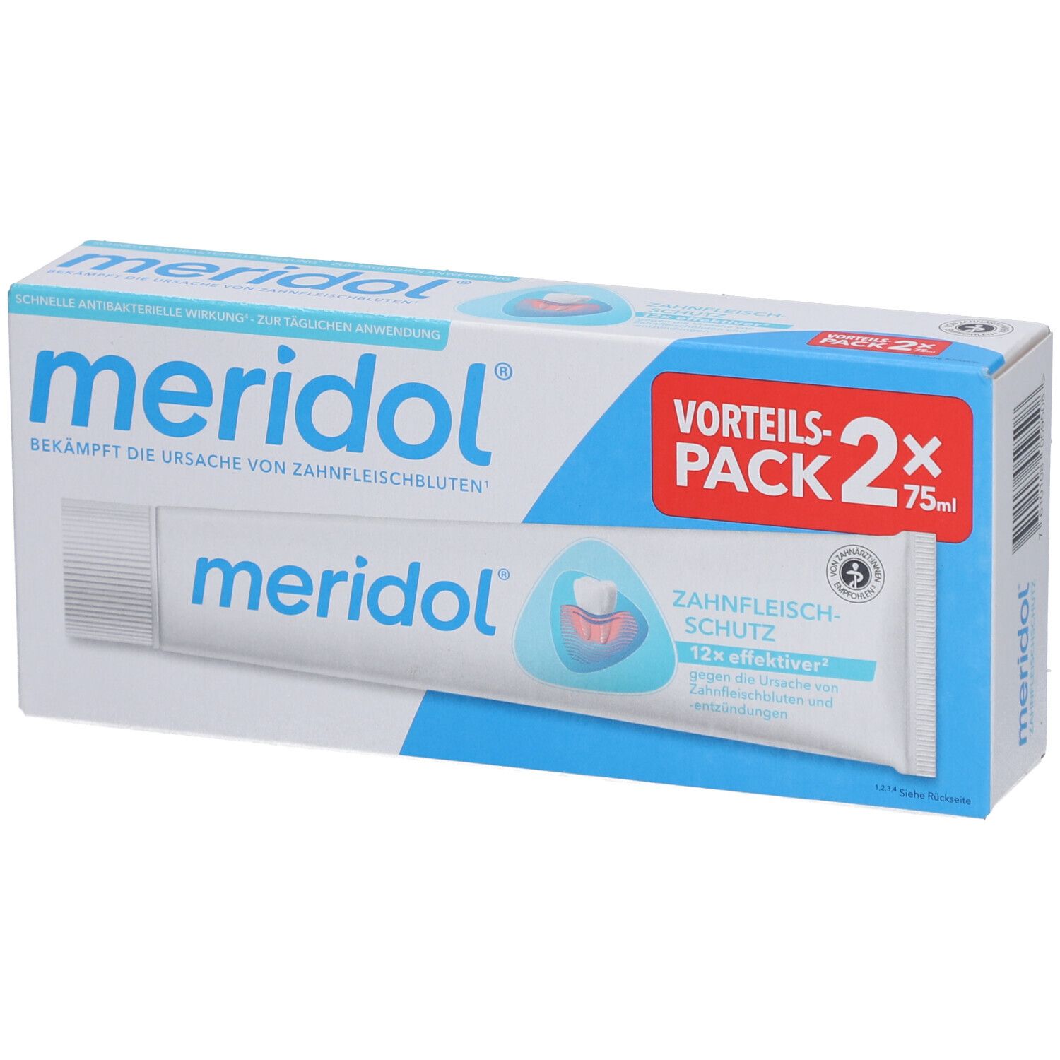 meridol Zahnfleischschutz Zahnpasta bei Zahnfleischbluten 2x75 ml 