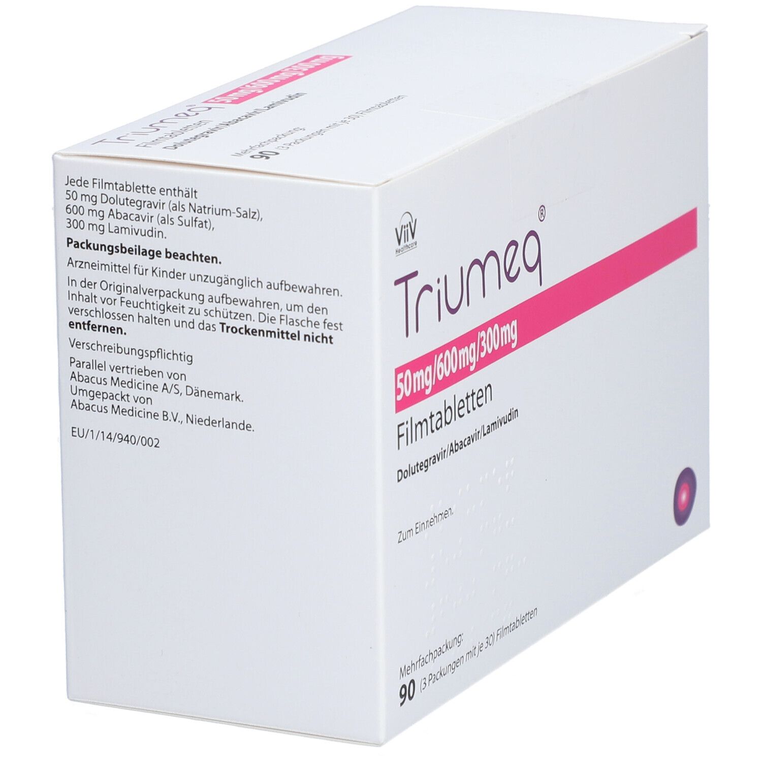 Triumeq 50 mg/600 mg/300 mg Filmtabletten 90 St