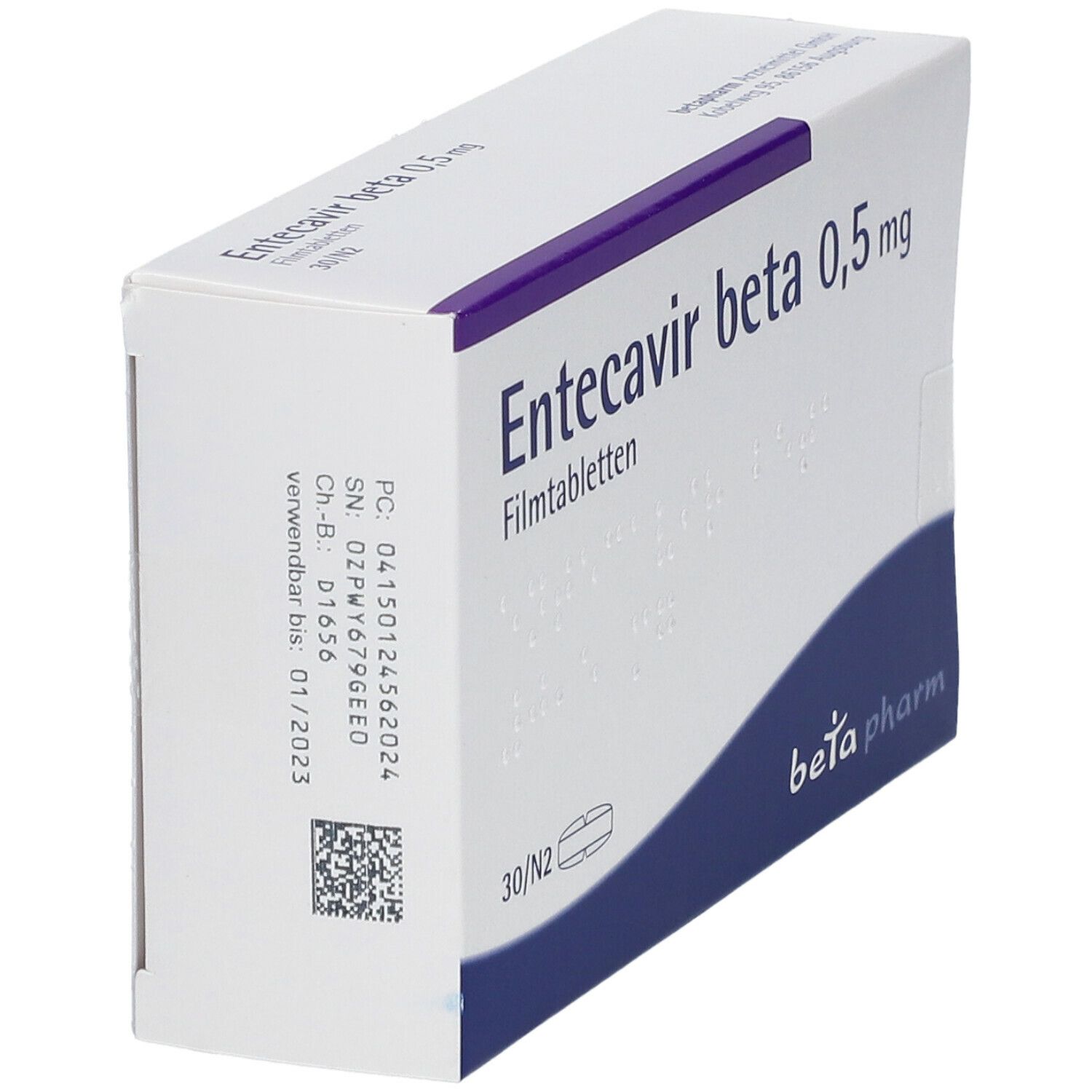 Entecavir beta 0,5 mg Filmtabletten 30 St