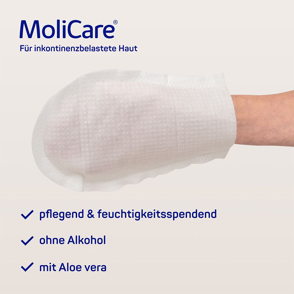 MoliCare Skin Feuchte Waschhandschuhe: Zur praktischen und schonenden Ganzkörperreinigung