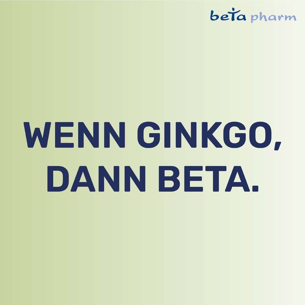 Text: WENN GINKGO, DANN BETA.
