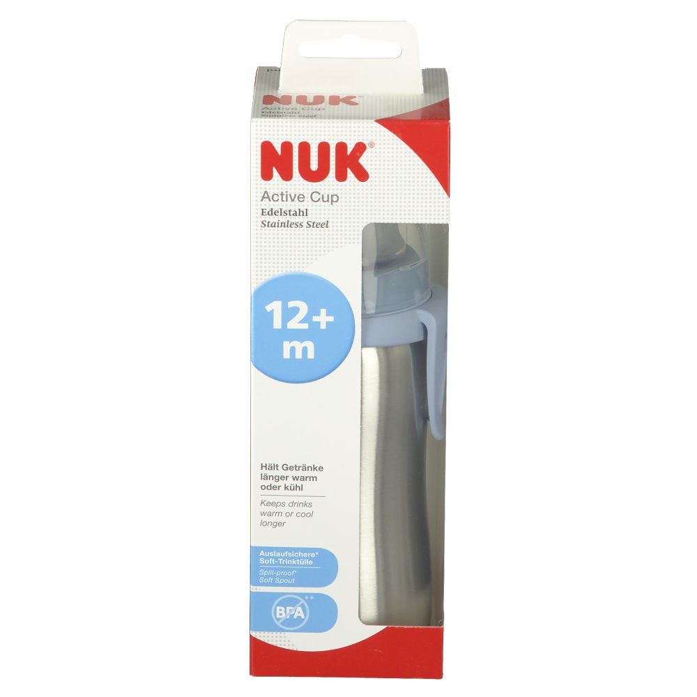 NUK Active Cup Edelstahl 215ml mit Trinktülle Farbe nicht wählbar