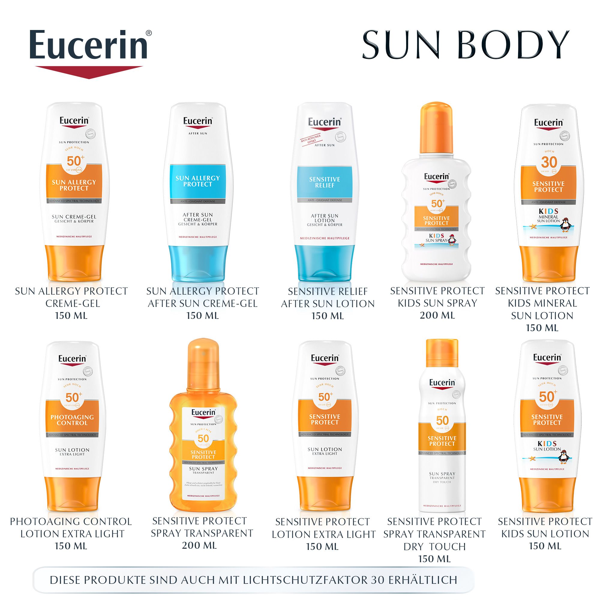 Eucerin® Sensitive Protect Sun Spray Transparent Dry Touch LSF 50