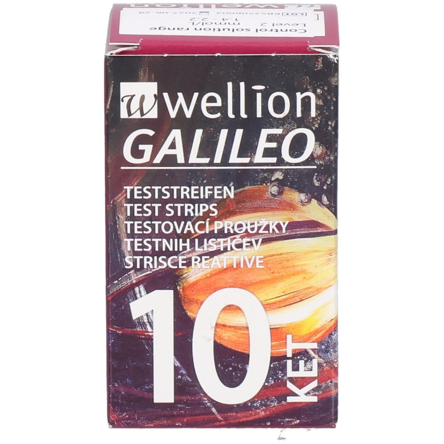 Wellion GALILEO Blutzucker-Teststreifen, 10 Stück.