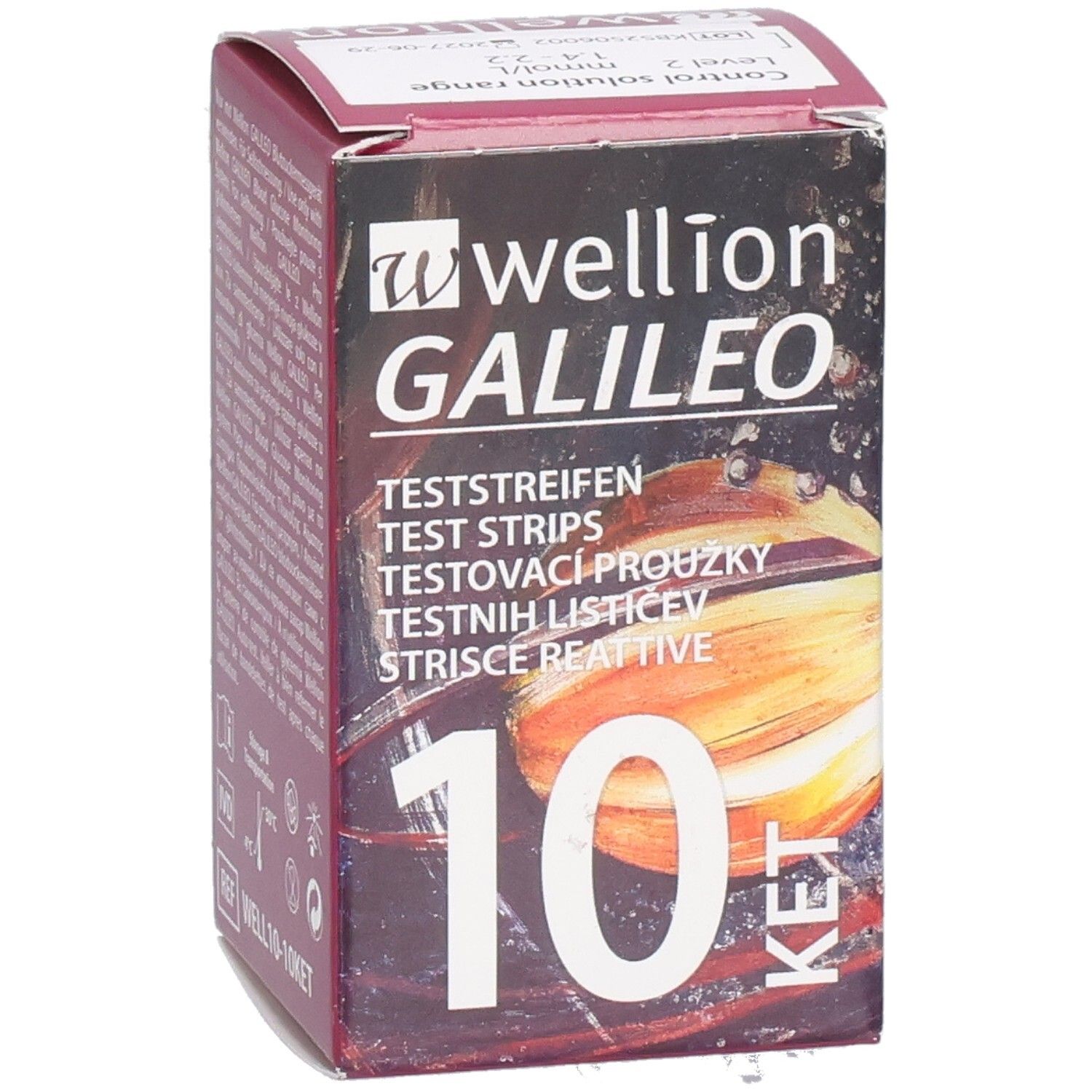 Wellion GALILEO Blutzucker-Teststreifen, 10 Stück.