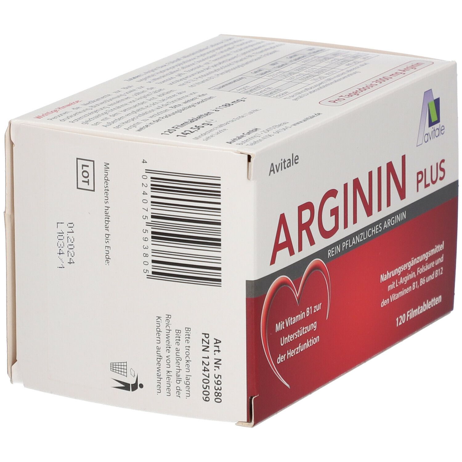 Arginin Plus Vitamin B1+B6+B12+Folsäure Filmtabl. 120 St Filmtabletten