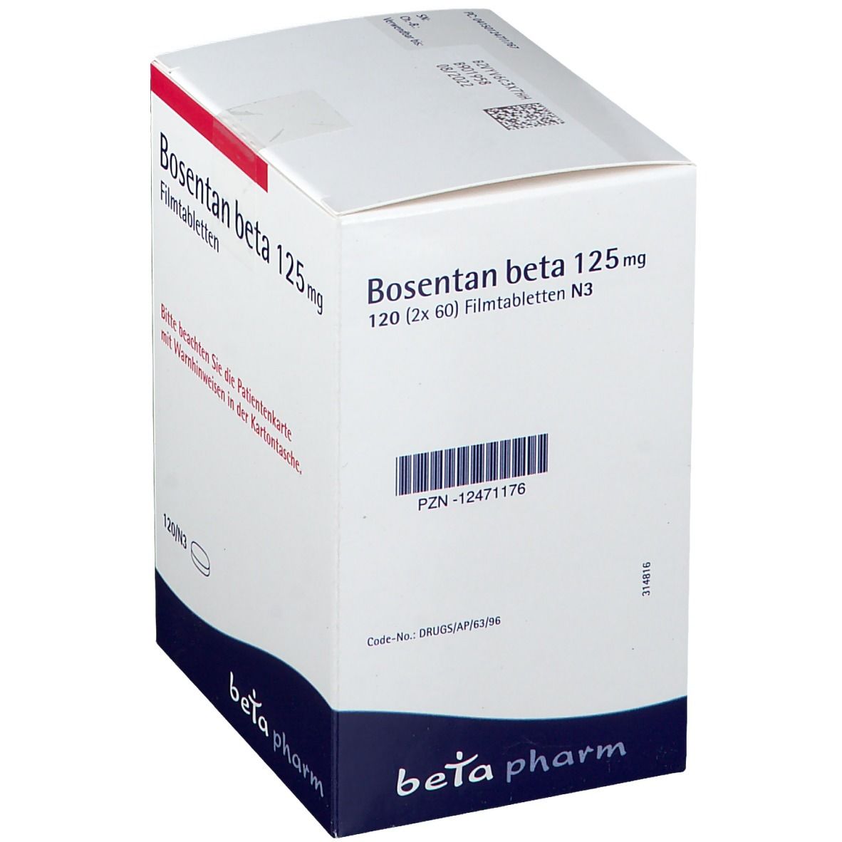 Bosentan beta 125 mg Filmtabletten 120 St