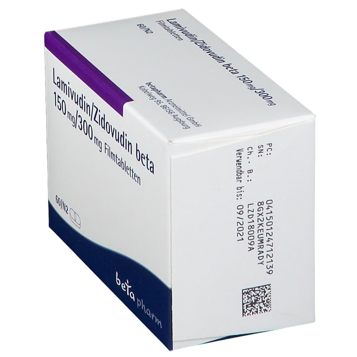 LAMIVUDIN/Zidovudin beta 150 mg/300 mg Filmtabl. 60 St Filmtabletten