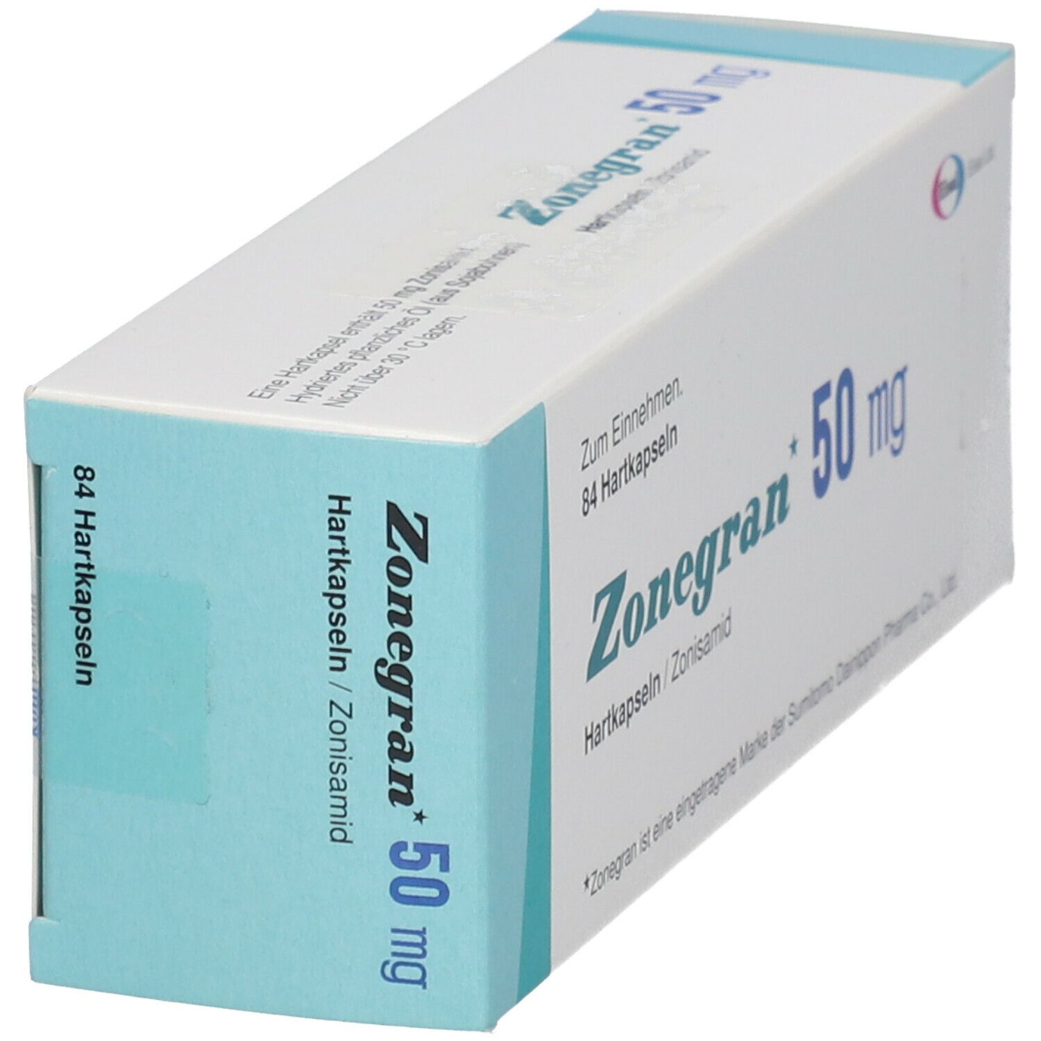 Zonegran 50 mg Hartkapseln 84 St