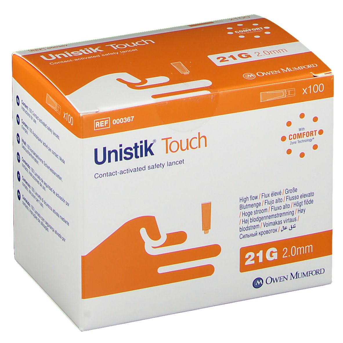 Unistik Touch 21 G Sicherheitslanzetten