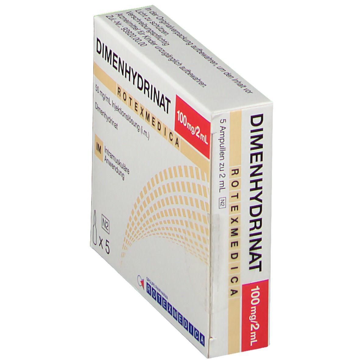 DIMENHYDRINAT ROTEXMEDICA 100 mg/2 ml