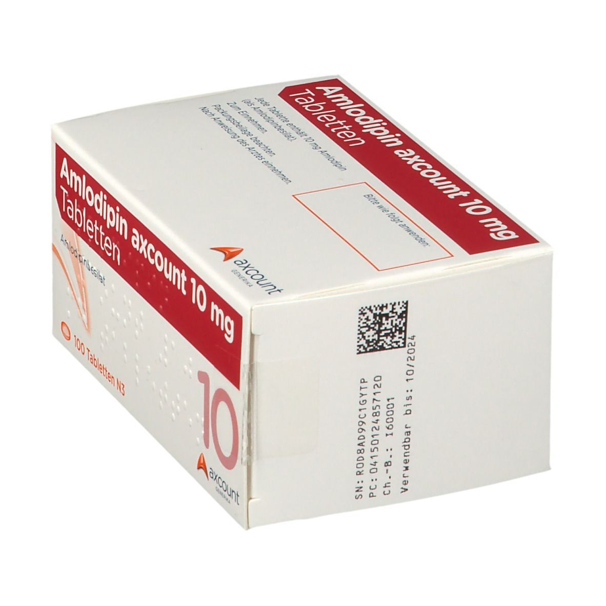 Amlodipin axcount 10 mg Tabletten 100 St