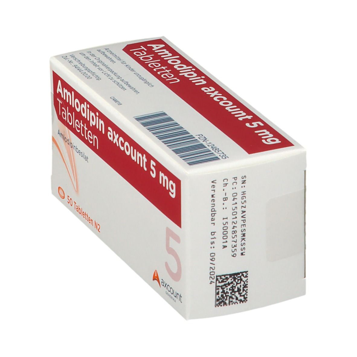 Amlodipin axcount 5 mg Tabletten 50 St