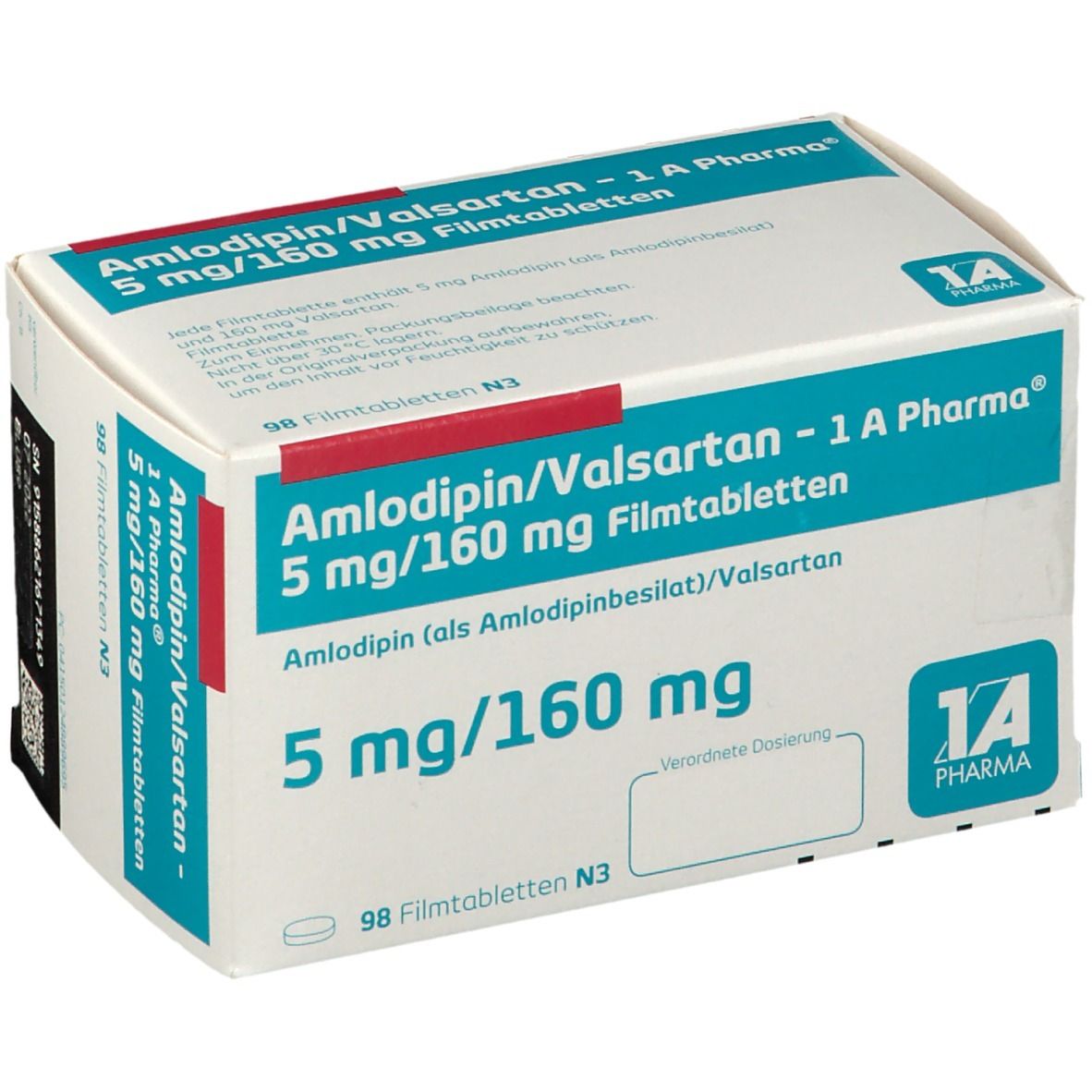 AMLODIPIN/Valsartan-1A Pharma 5mg/160mg Filmtabl. 98 St Filmtabletten