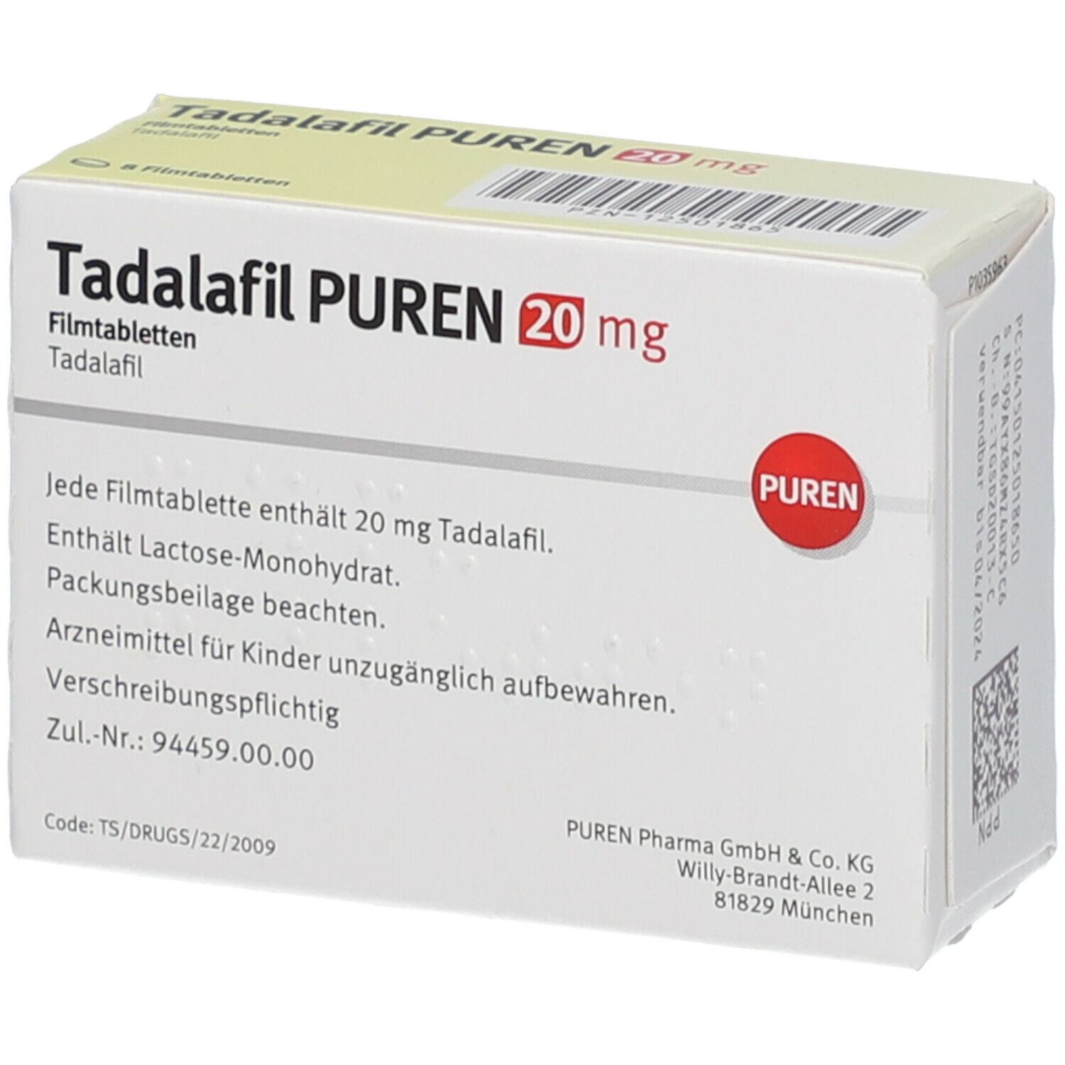 Tadalafil PUREN 20 mg