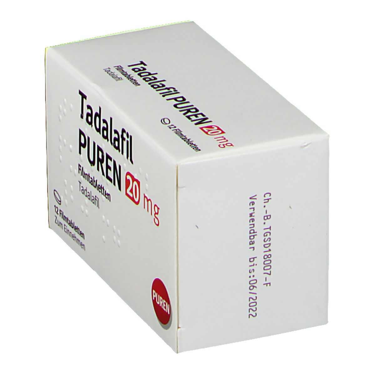 Tadalafil Puren 20 mg Filmtabletten 12 St