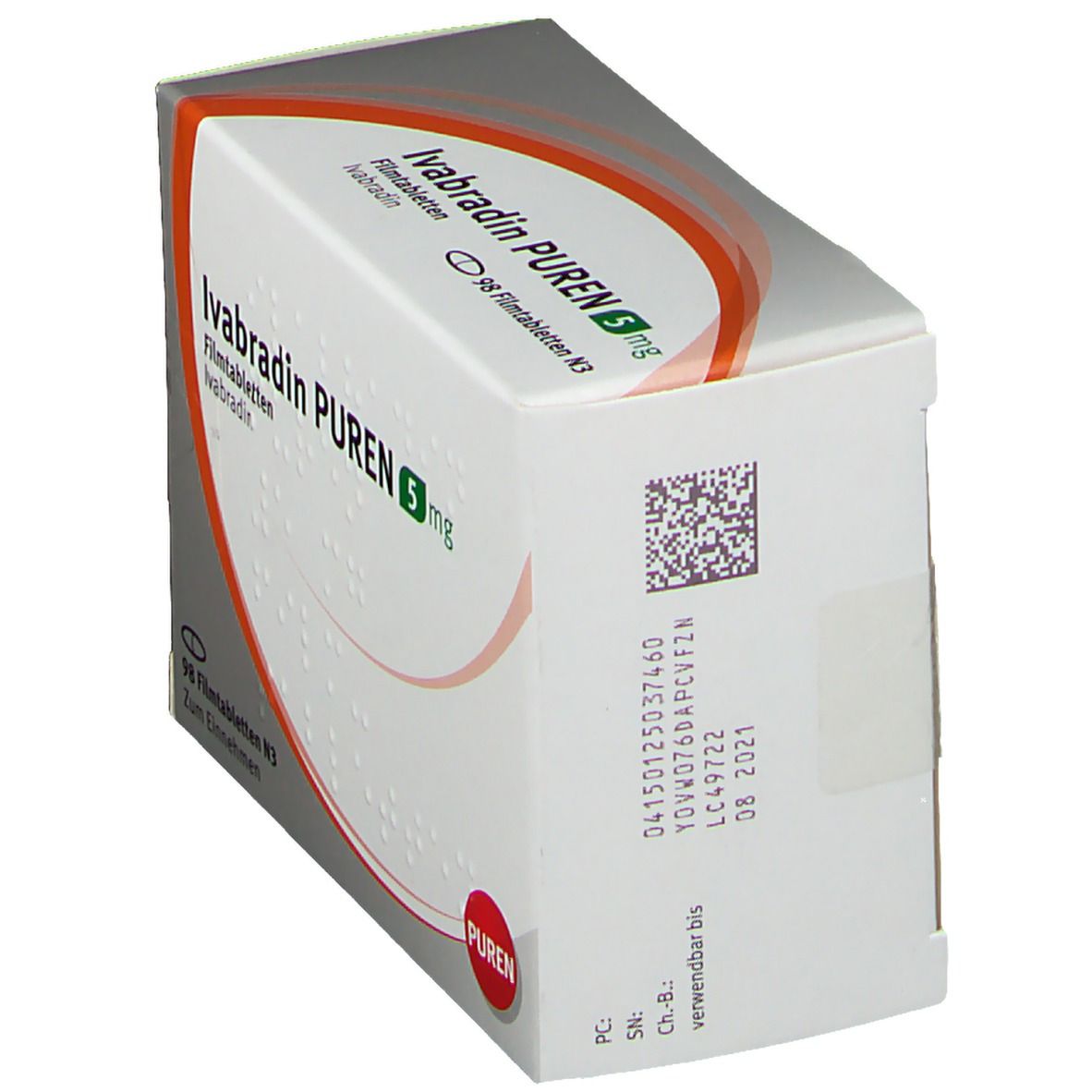 Ivabradin Puren 5 mg Filmtabletten 98 St