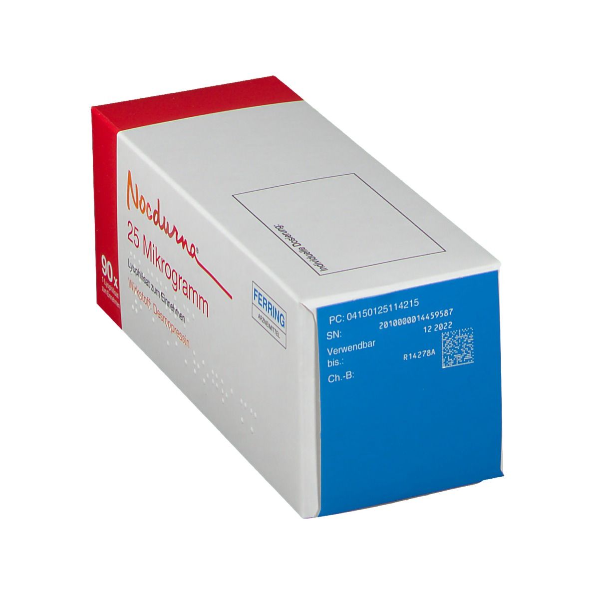 Nocdurna 25 Mikrogramm Lyophilisat zum Einnehmen 90 St Sublingualtabletten