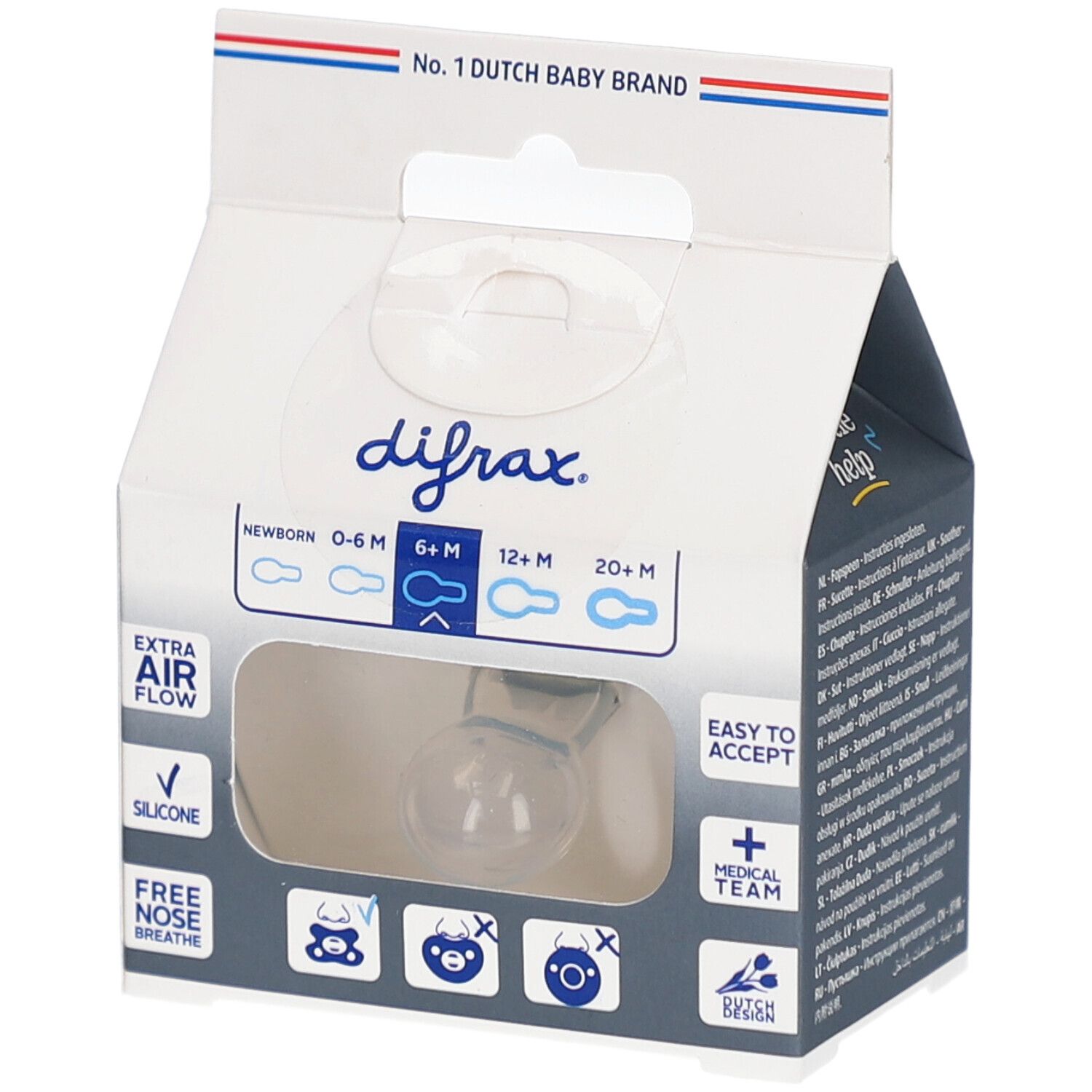 difrax® Schnuller - Natural - Animal Edition +6 Monate