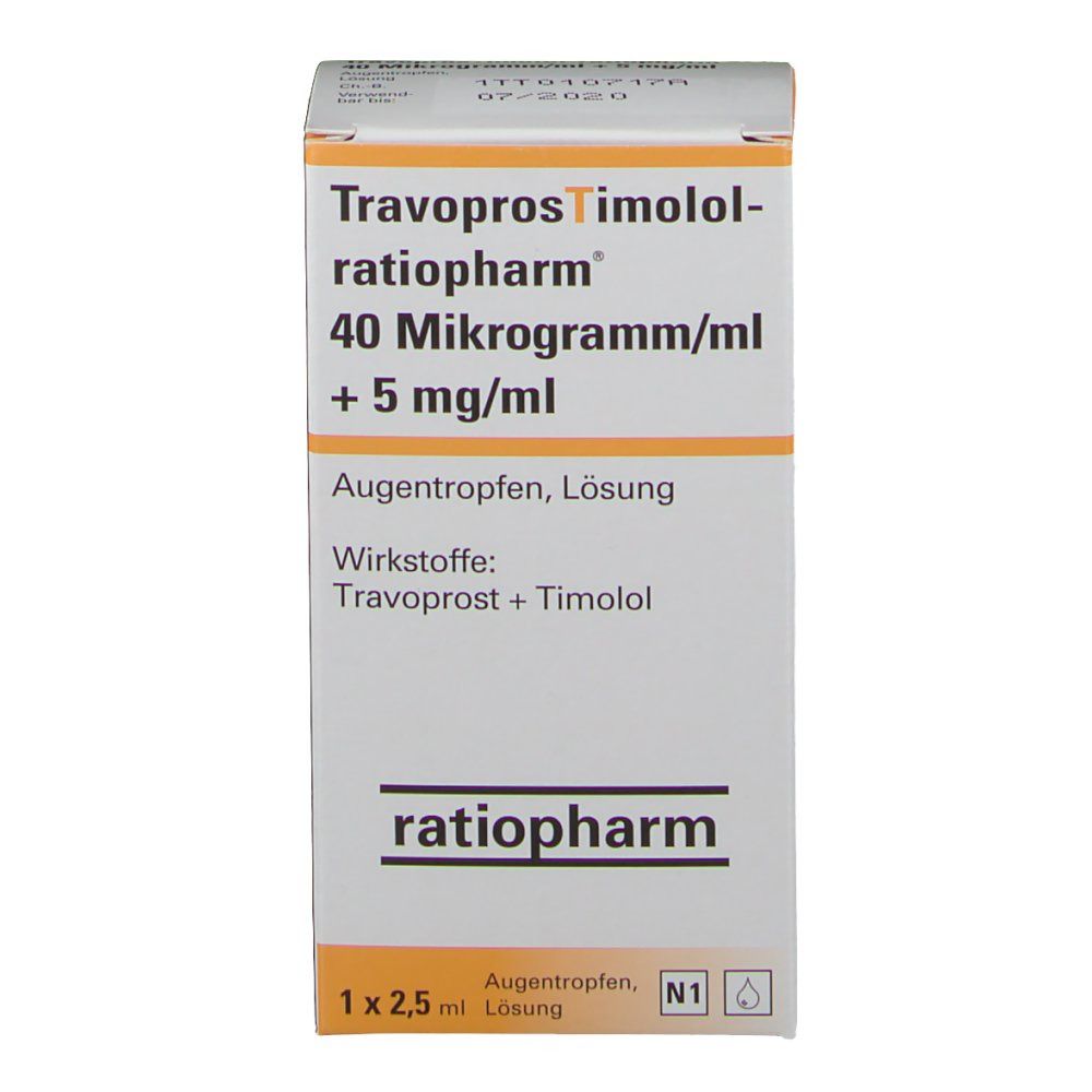 TravoprosTimolol-ratiopharm® 40 µg/ml + 5 mg/ml