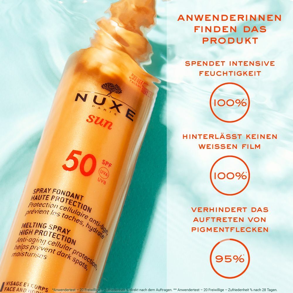 NUXE Zartschmelzendes Sonnenschutzspray für Gesicht und Körper LSF 50