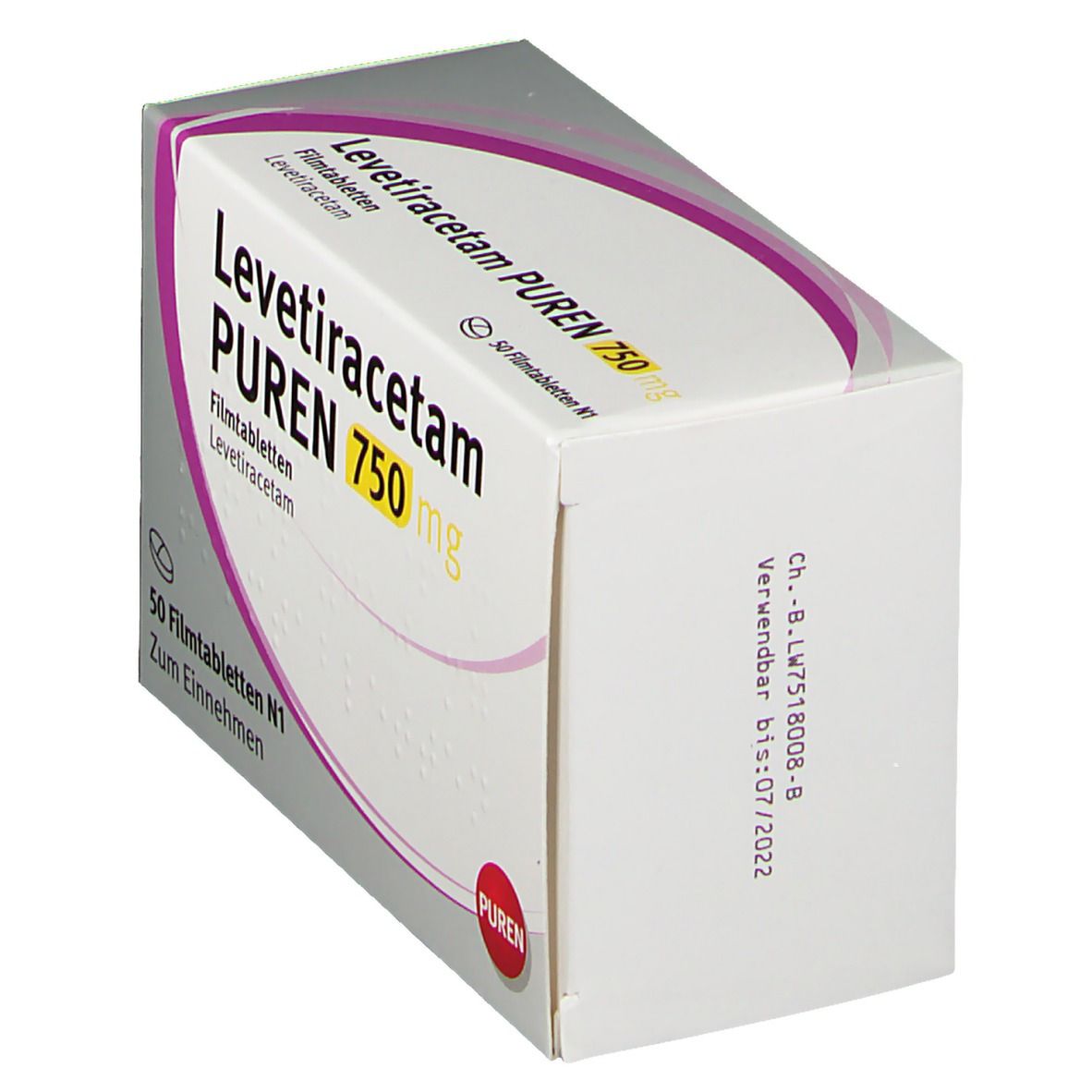 Levetiracetam Puren 750 mg Filmtabletten 50 St