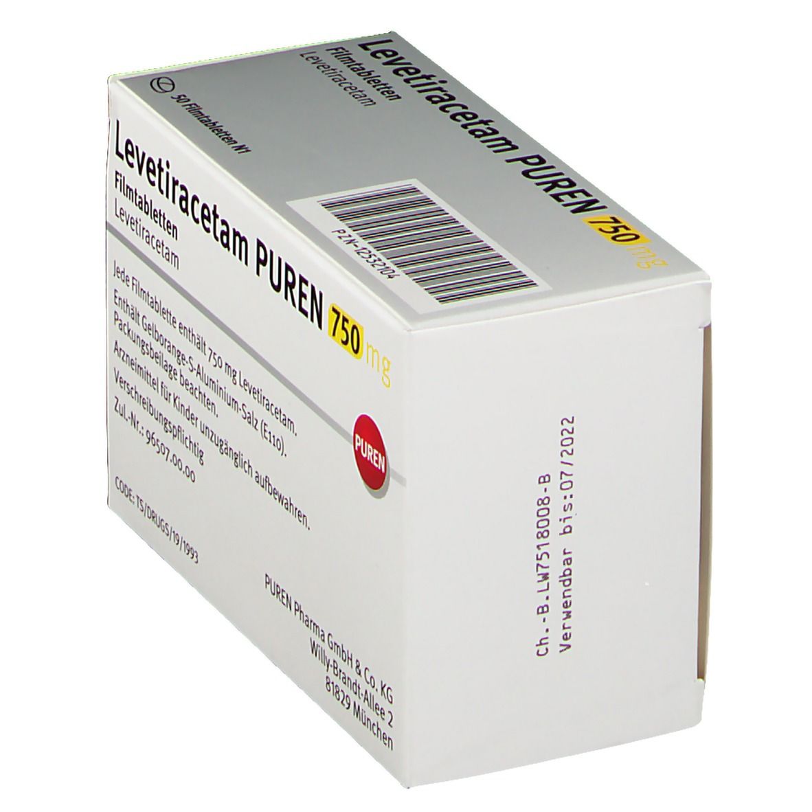 Levetiracetam PUREN 750 mg
