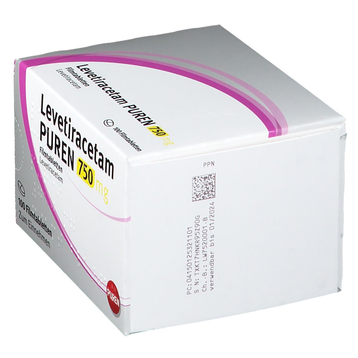 Levetiracetam Puren 750 mg Filmtabletten 100 St