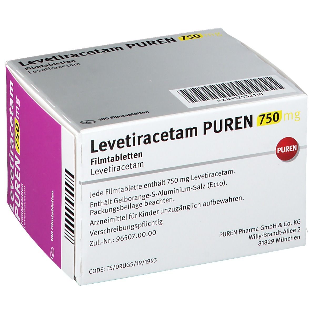 Levetiracetam PUREN 750 mg