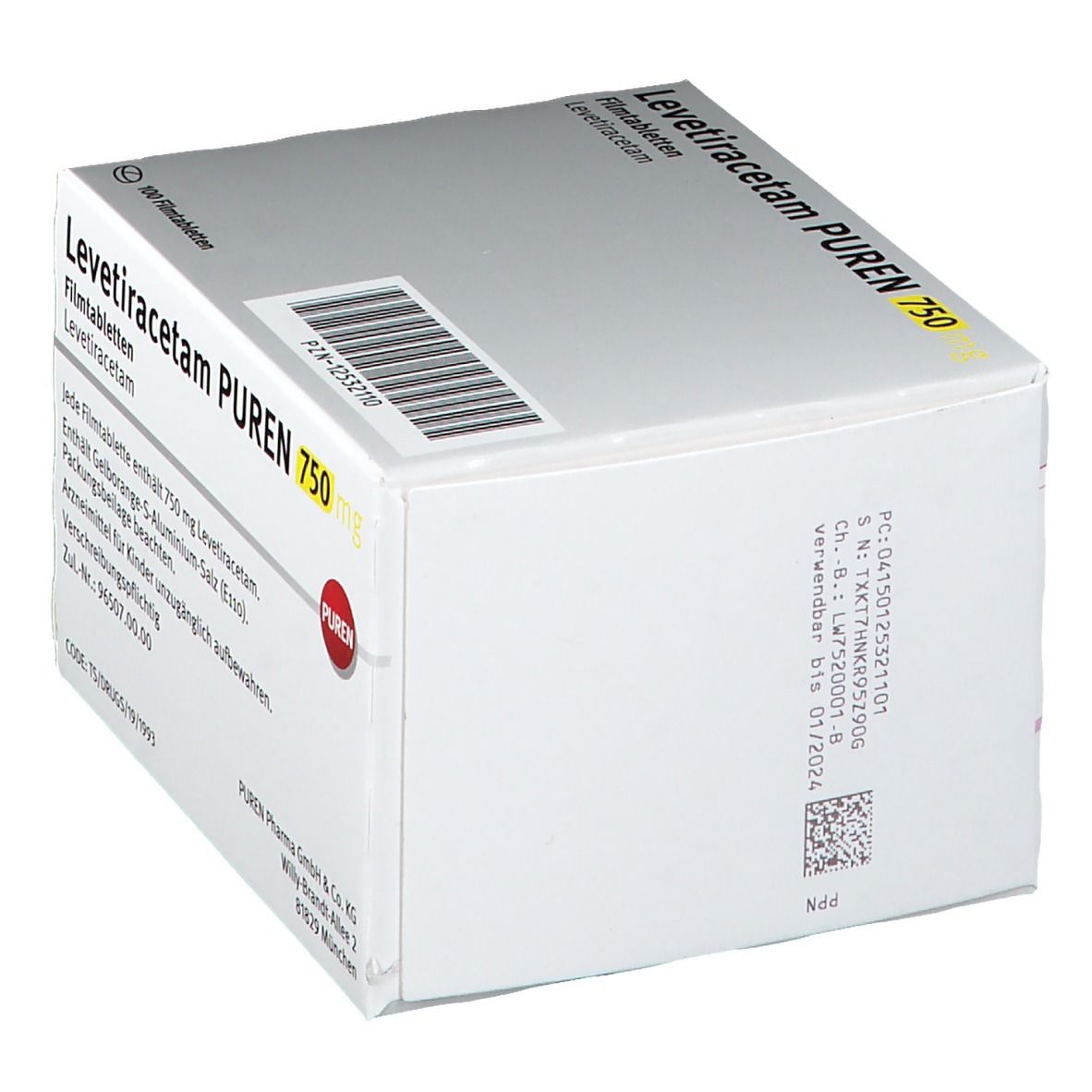 Levetiracetam PUREN 750 mg