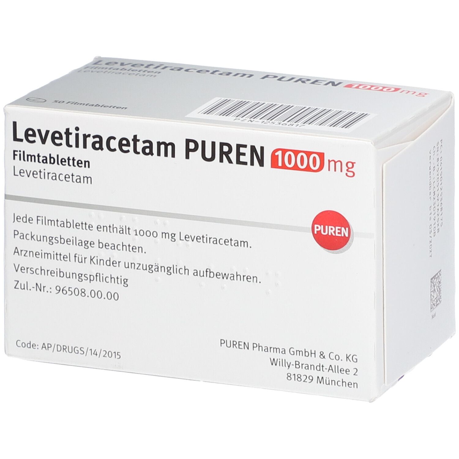 Levetiracetam PUREN 1000 mg