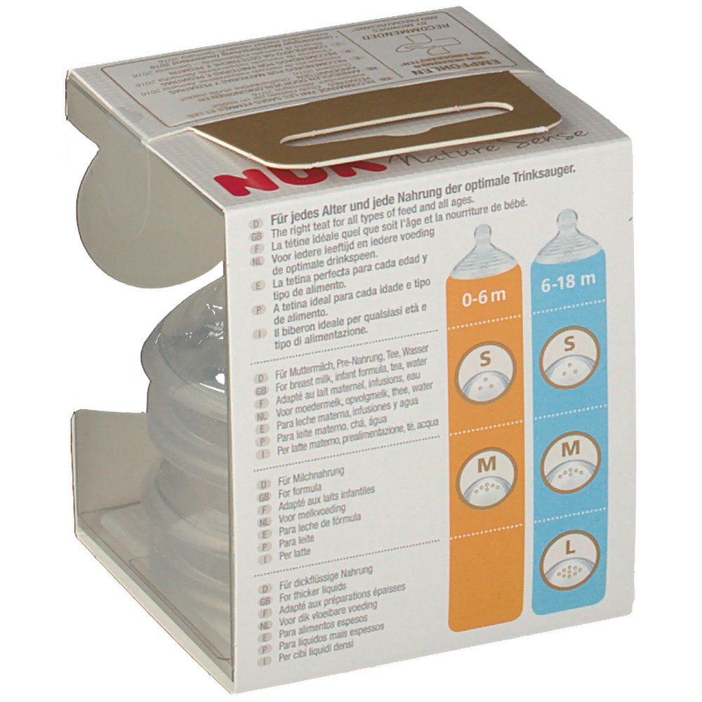 NUK® Nature Sense Trinksauger Größe 6 bis 18 Monaten S