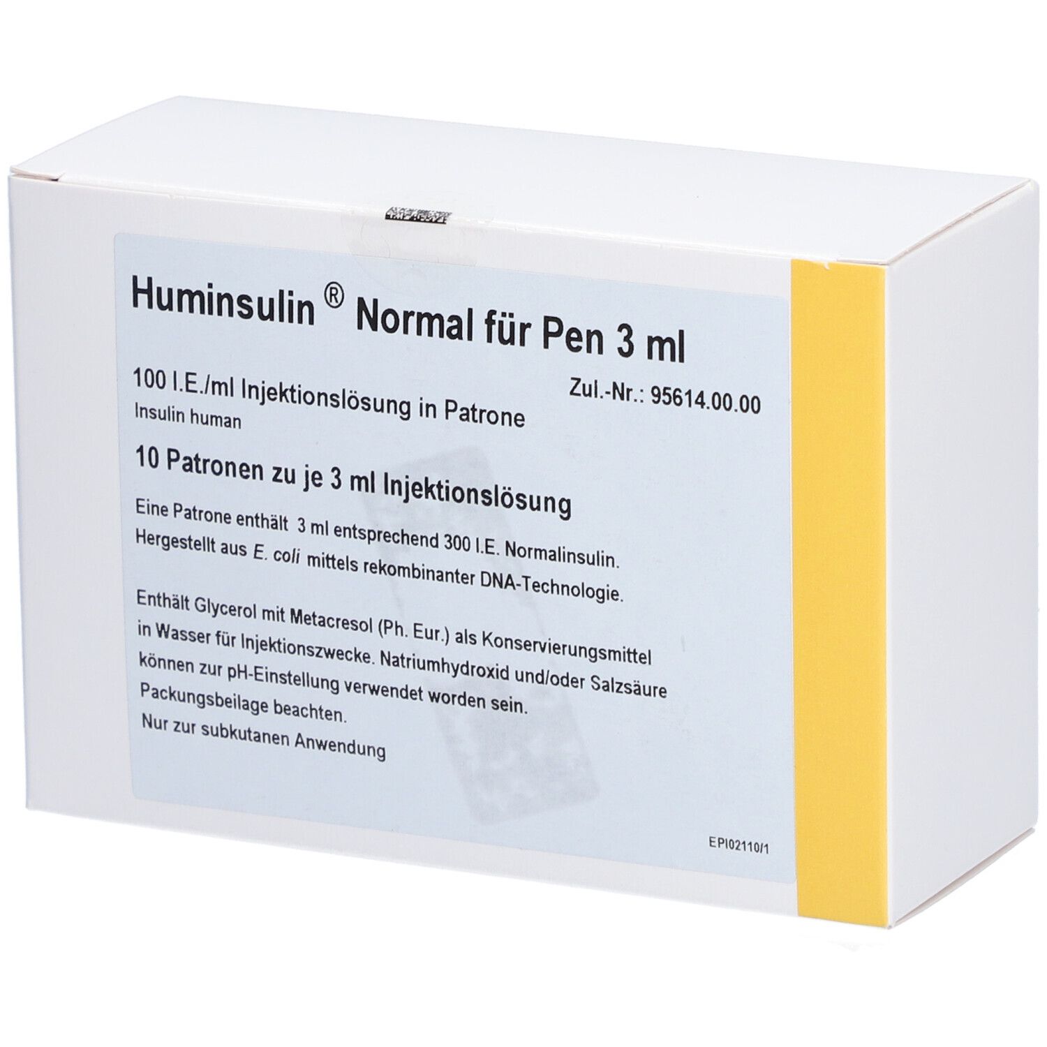 HUMINSULIN Normal f.Pen 3 ml 100 I.E./ml Inj.-Lsg.