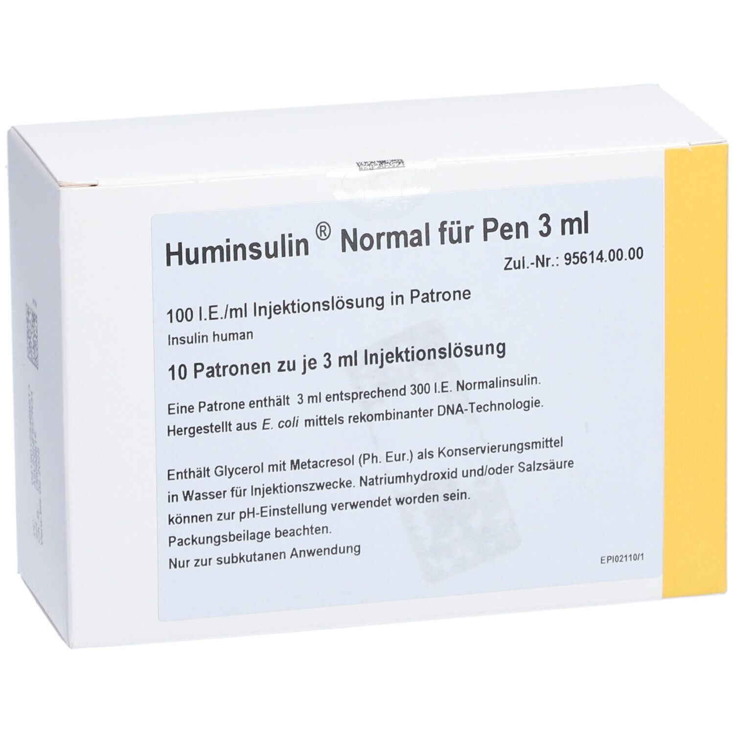 HUMINSULIN Normal f.Pen 3 ml 100 I.E./ml Inj.-Lsg.