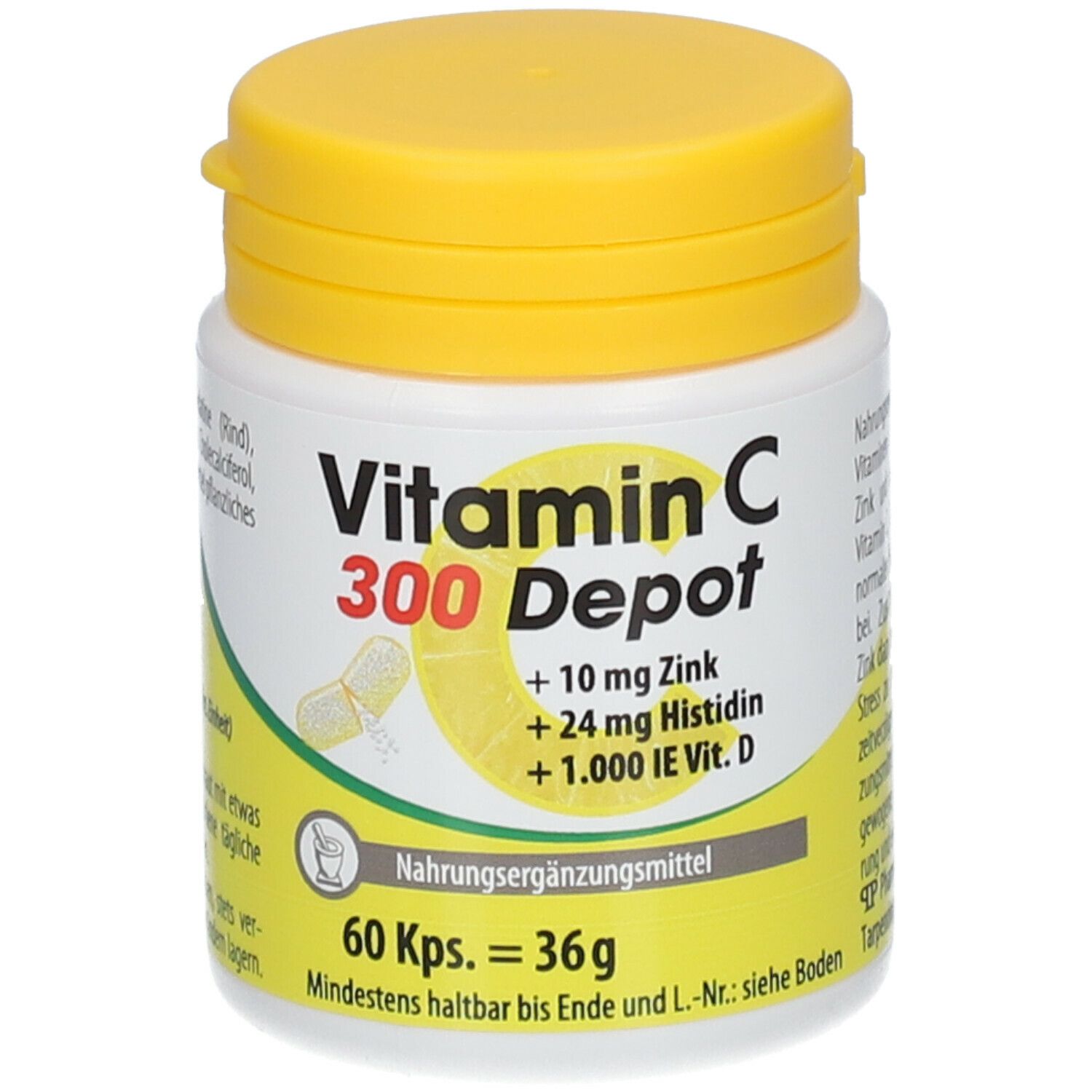 VITAMIN C 300 Depot + Zink + Histidin + Vitamin D Kapseln
