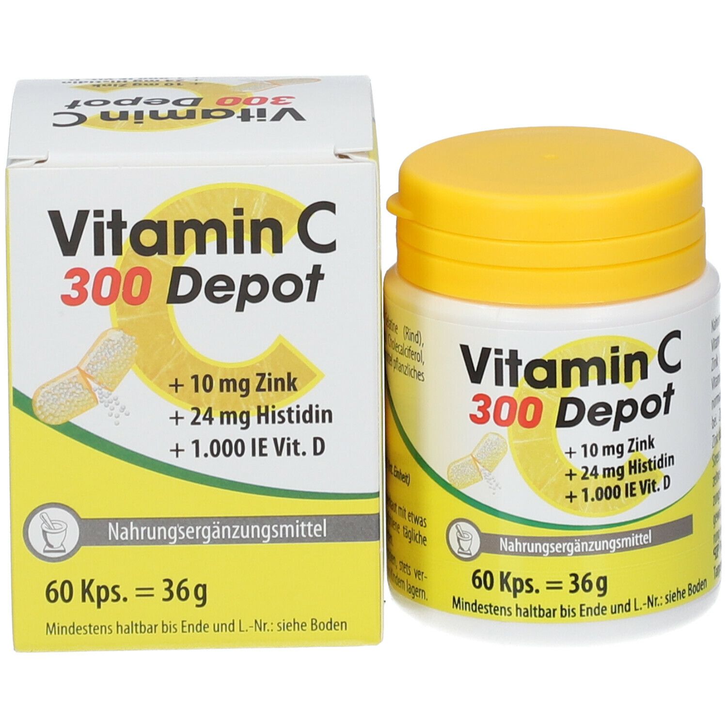 VITAMIN C 300 Depot + Zink + Histidin + Vitamin D Kapseln