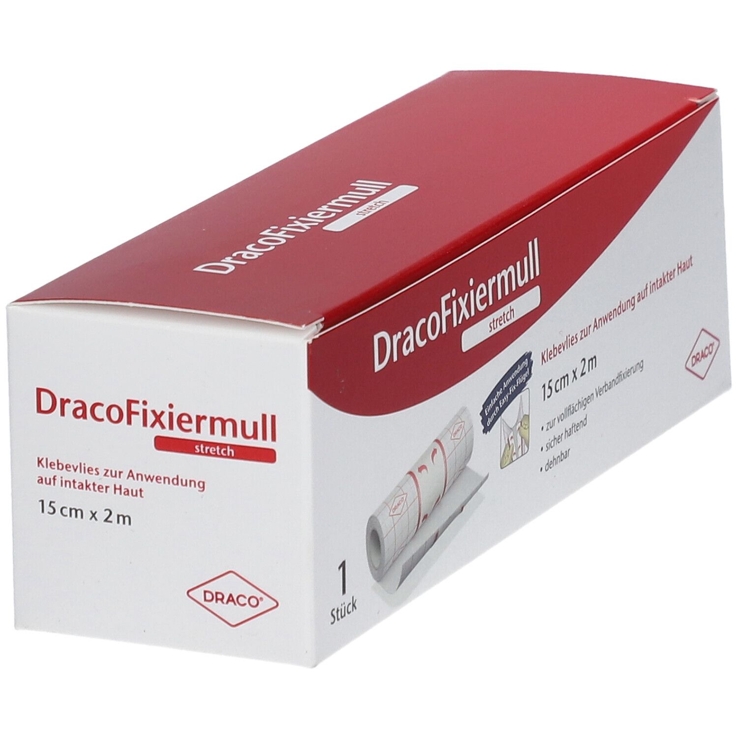 DracoFixiermull stretch 15 cm x 2 m