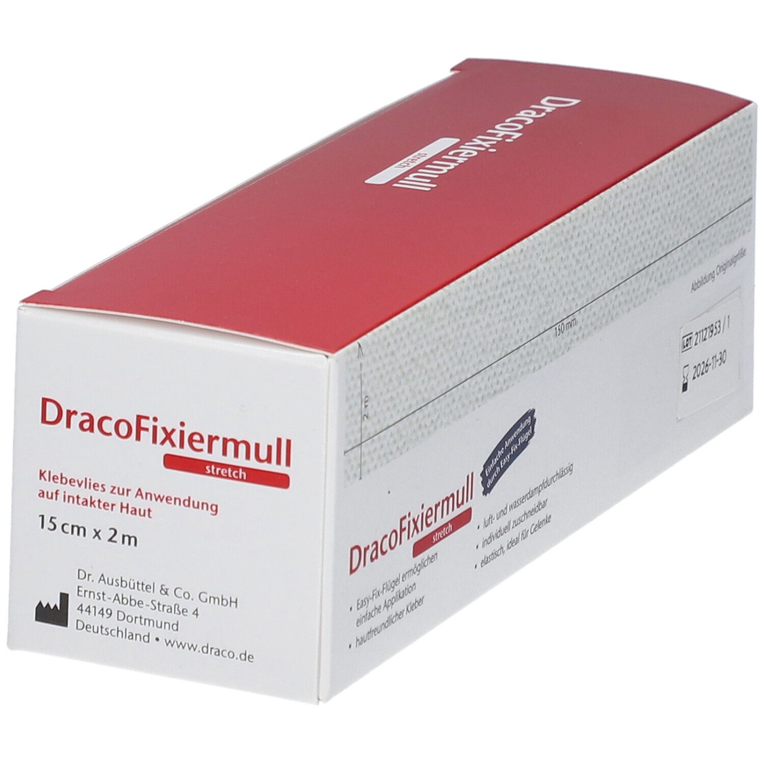 DracoFixiermull stretch 15 cm x 2 m