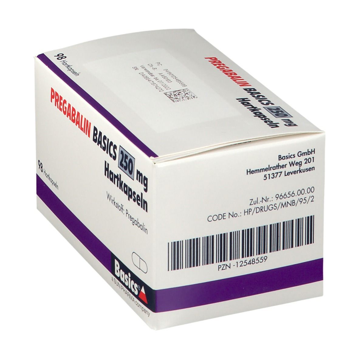 PREGABALIN BASICS 250 mg