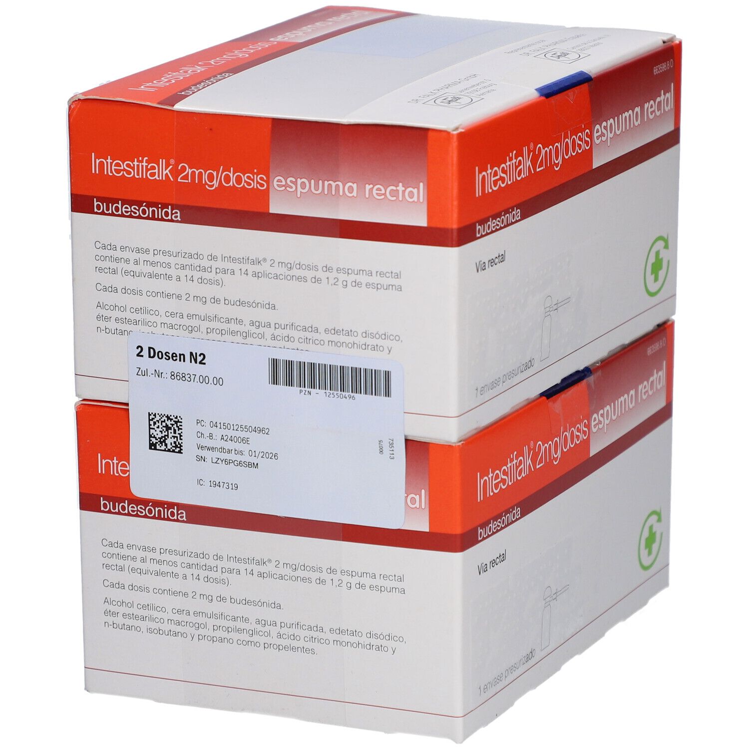 INTESTIFALK Rektalschaum 2x14 Hub
