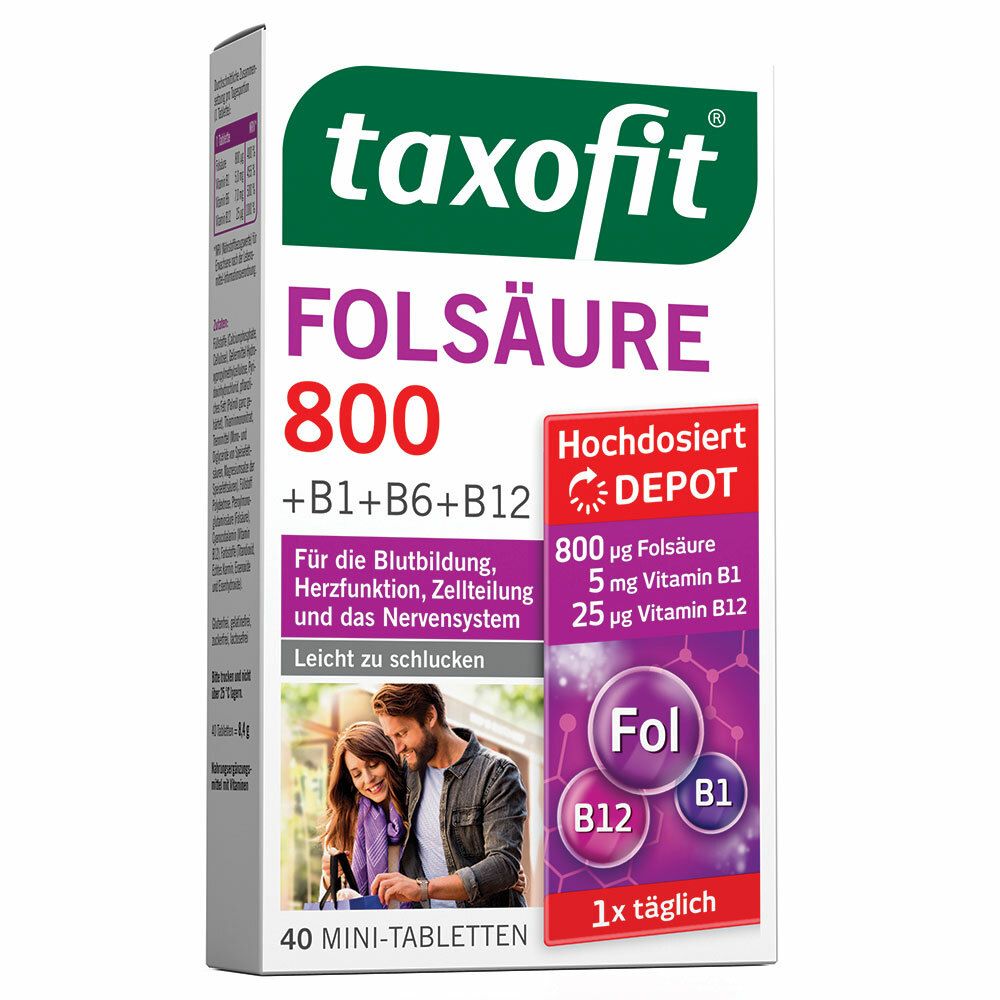 taxofit® Folsäure 800 DEPOT +B1 +B6 +B12