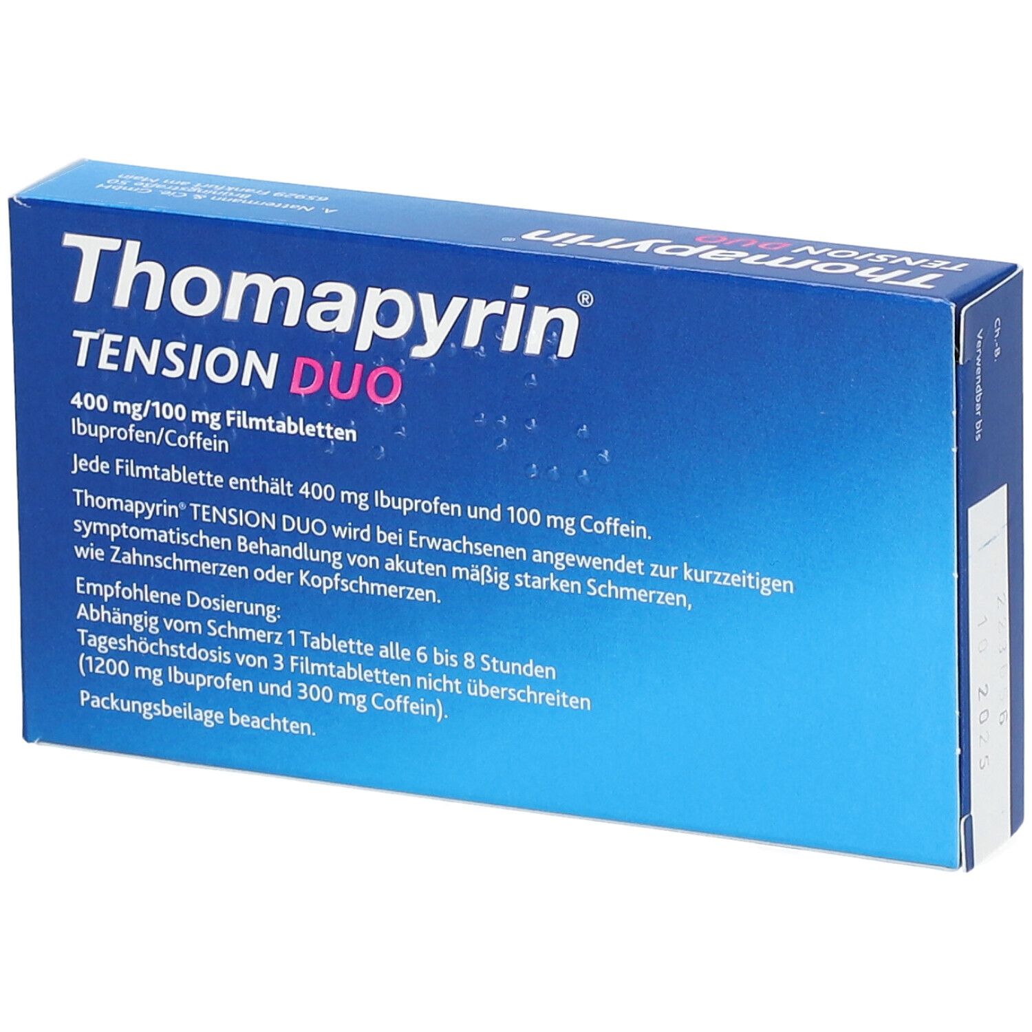 Thomapyrin TENSION DUO bei Kopfschmerzen: Ibuprofen/Coffein