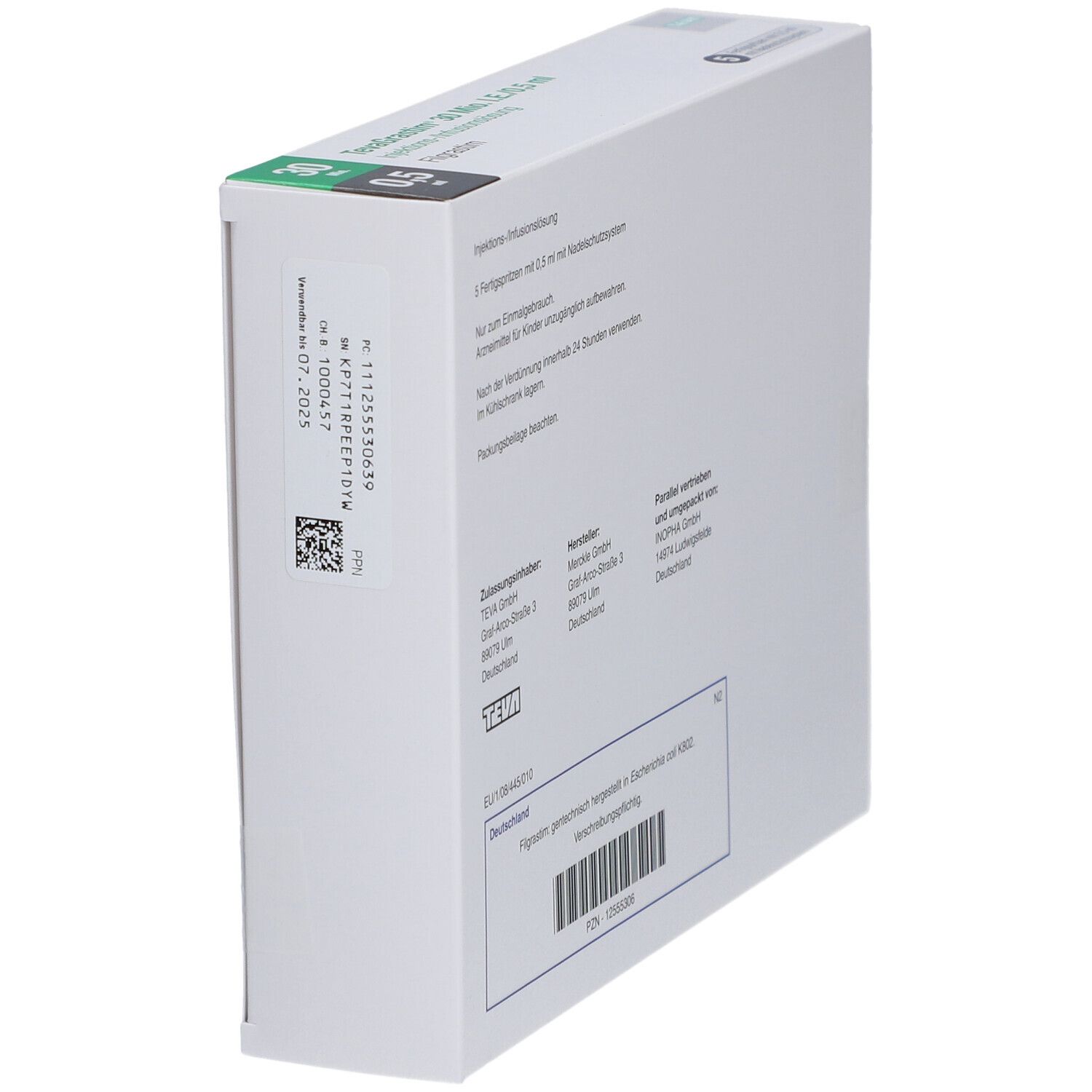TEVAGRASTIM 30 Mio.I.E./0,5 ml Inj./Inf.-L.i.FS SV