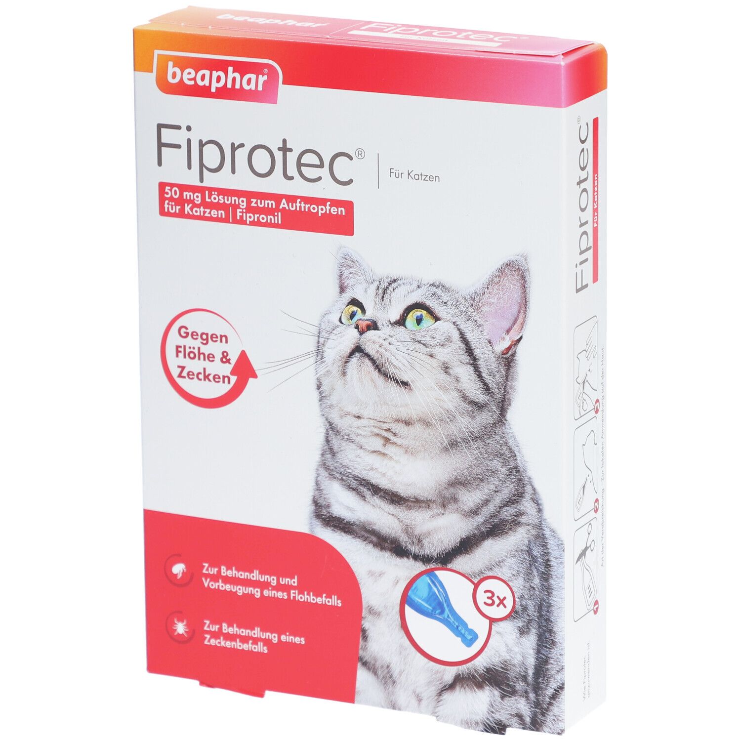 Fiprotec 50 mg Lösung zum Auftropfen für Katzen 3x0,5 ml Tropfen