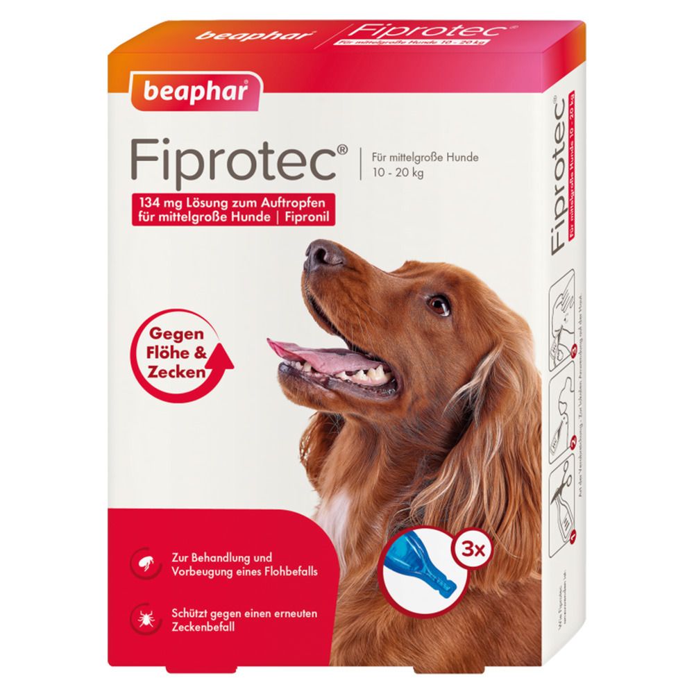 Fiprotec® 134 mg Lösung zum Auftropfen für mittelgroße Hunde