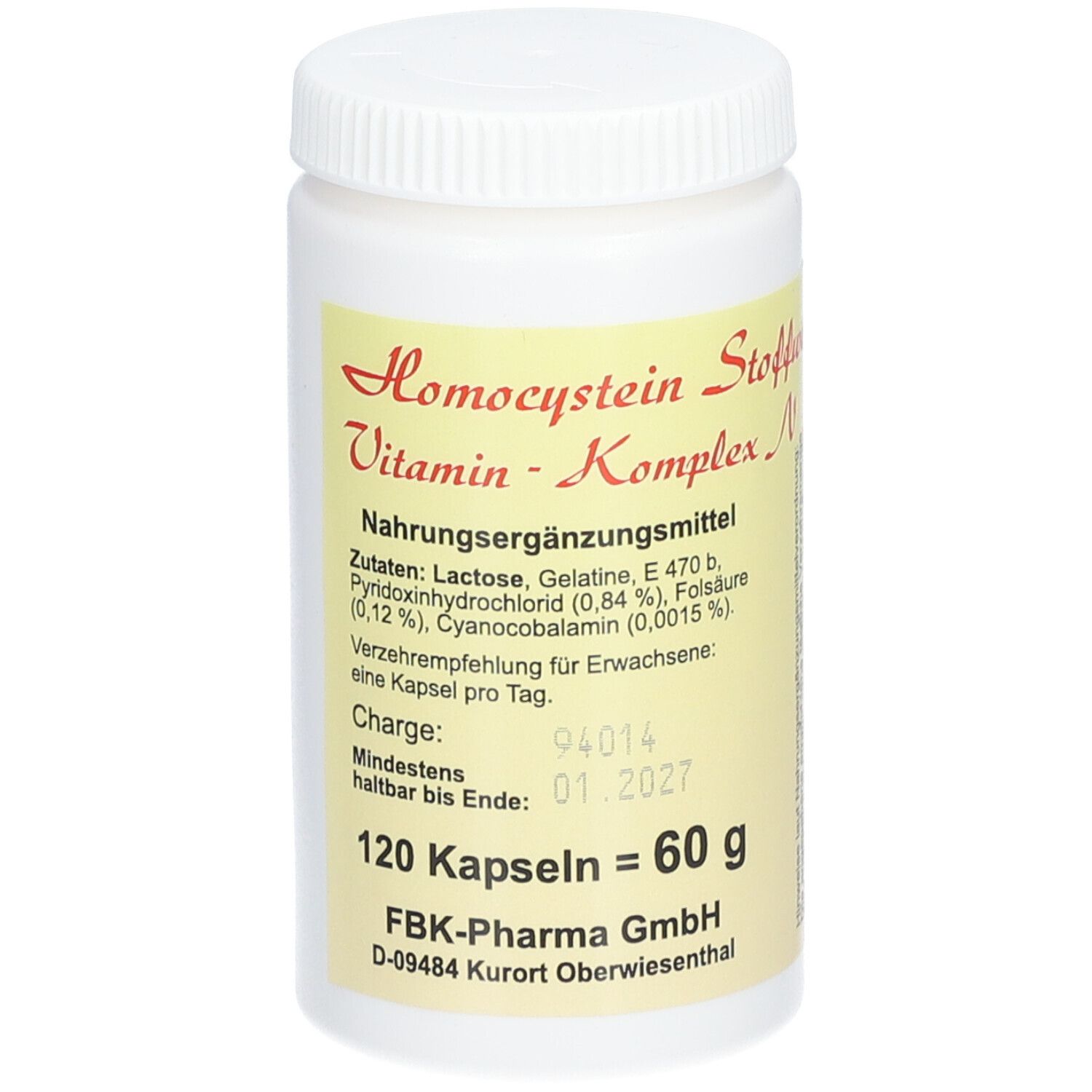 HOMOCYSTEIN Stoffwechsel-Vitamin- Komplex- N