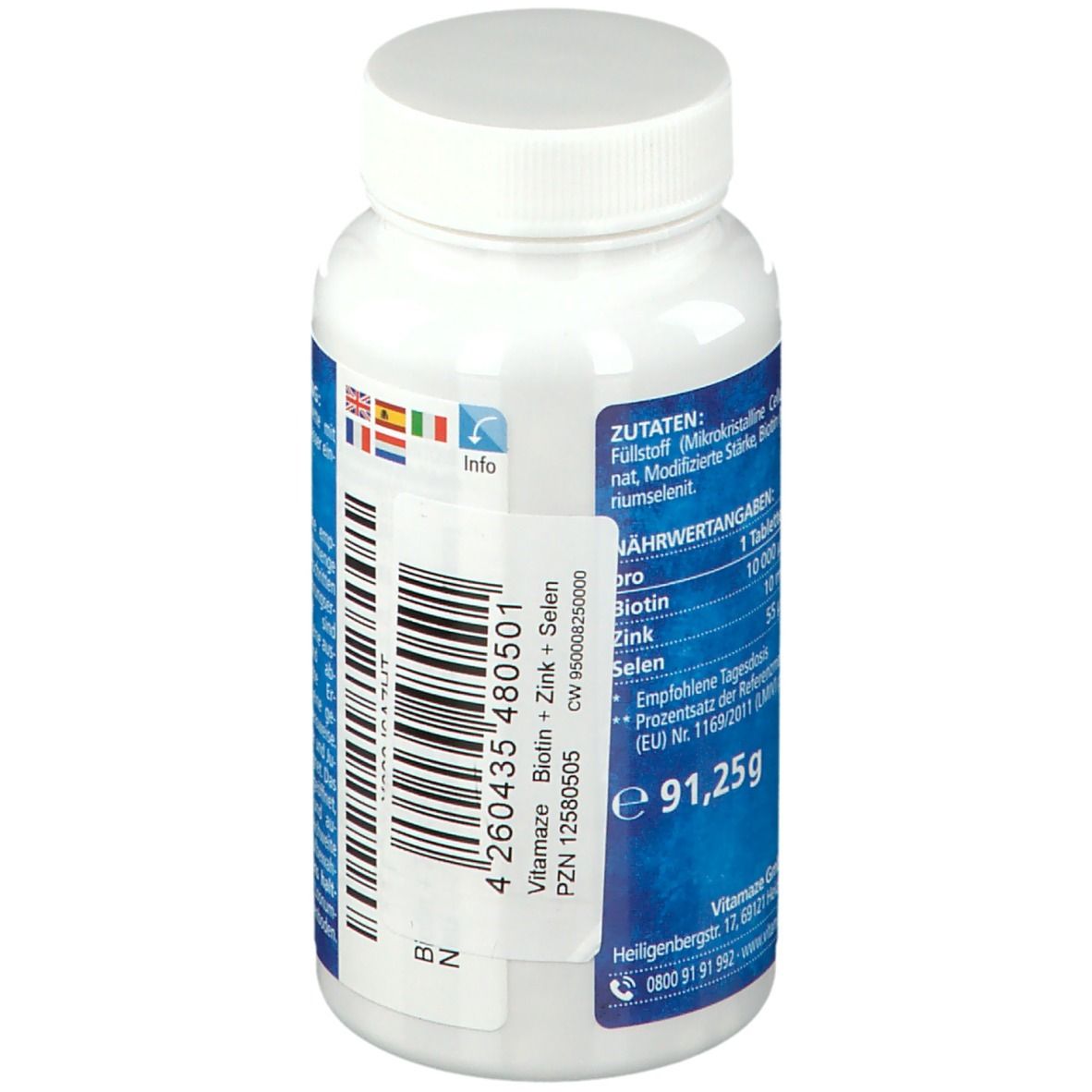 BIOTIN 10 mg hochdosiert + Zink + Selen