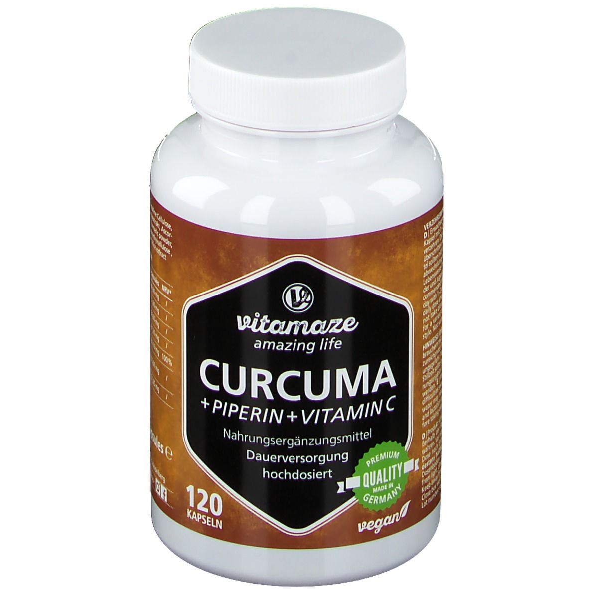 CURCUMA + PIPERIN + Vitamin C vegan