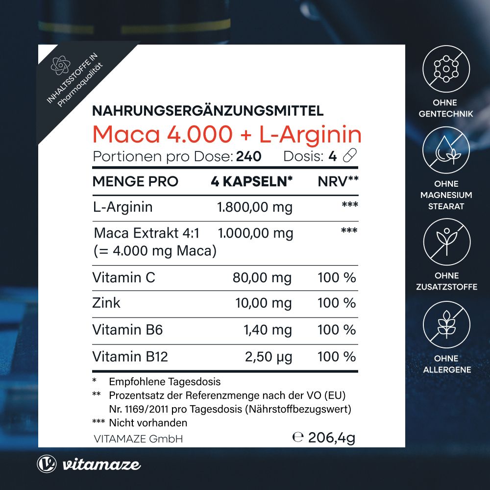 MACA 4:1 HOCHDOSIERT + L-Arginin